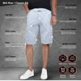 thumbnail image 4 of X RAY Mens Bermuda Cargo Shorts Camo & Solid Colors 12.5" Inseam Knee Length Classic Fit Multi Pocket, Steel, 34, 4 of 9