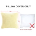 thumbnail image 4 of PiccoCasa Decorative Throw Pillow Cover Faux Fur Cushion Cover, 18"x18" Cream Yellow, 4 of 6