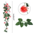 thumbnail image 2 of Uxcell Fake Vine Garland Flower Silk Artificial Rose Flowers 3.2FT Hanging Plants for Home Garden Wedding Champagne 2Pcs, 2 of 6