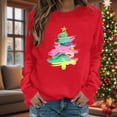 thumbnail image 4 of Bzhegqhd Women's Christmas Graphic Pullover Tees Long Sleeve Fleece Lined Sweatshirt Loose Fit Casual Streetwear Top Warm Winter Holiday Print Fall Fashion Cozy Outerwear, 4 of 6