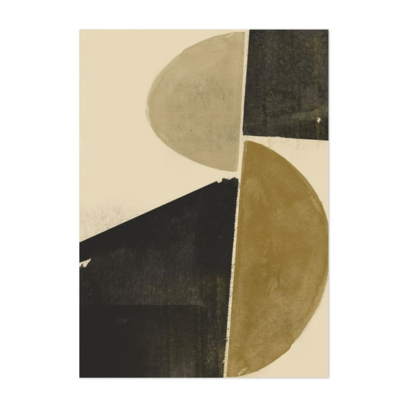 Watercolor Shape Composition - Mixed Media Unframed Wall Art Print 5 x 7 inches