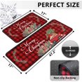 thumbnail image 2 of Christmas Kitchen Rugs and Mats Set of 2 Kitchen Floor Mat Non-Slip Backing Xmas Decorative Washable Runner Rug 17"x47.2"+17"x30" Merry Christmas Decorations for Home, 2 of 6
