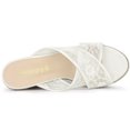 thumbnail image 4 of BLISSFUL STEP Women's Espadrille Platform Slide Wedge Sandals, 4 of 6