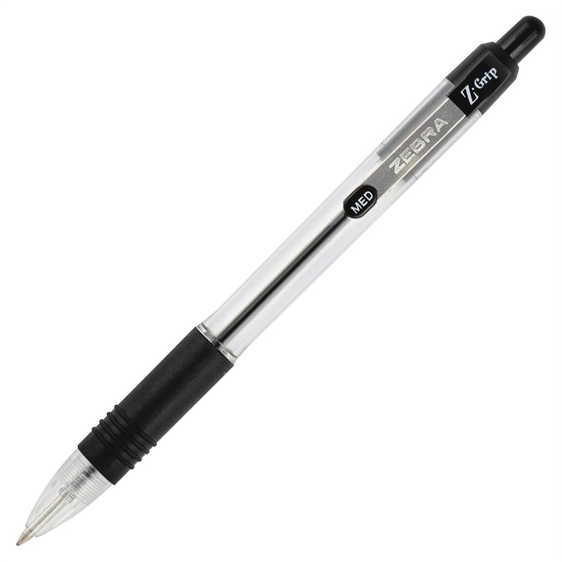 Zebra Z-Grip Retractable Ballpoint Pen, Assorted Ink, Medium