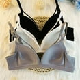 thumbnail image 5 of ZHENHONG Women's Cut Out Contrast Mesh Wireless Bra Sleeveless Triangle Bralette Bra for Daily Wear Wireless Bras for Women, 5 of 8