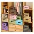 thumbnail image 3 of Storage Bins with Lids and Handles, 2 Pack Fabric Storage Boxes, Closet Organizers and Storage for Clothes Large Storage Boxes for Nursery, Closet, Bedroom, Home, Blue, 3 of 8
