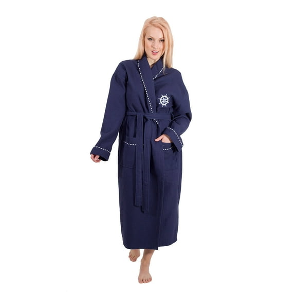 Classic Turkish Towels 100% Cotton Unisex Kimono Waffle Robes for Women and Men