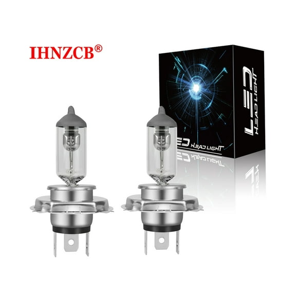 IHNZCB H4 Halogen Headlight Bulbs Low Beam 55W 8000LM  White Extremely Bright 3400K