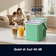 thumbnail image 3 of SIMZLIFE Portable Countertop Ice Maker Machine, 26 lbs Ice Per Day, 9 Bullet Ice Cubes Ready in 6 Minutes, Small & Large Ice Sizes, Self-Cleaning, 1.1L Water Tank, Ice Scoop & Basket, Green, 3 of 12