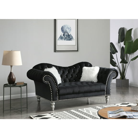 Glory Furniture Wilshire G0952A-L Loveseat   BLACKVelvet