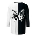 thumbnail image 5 of under $5 JINMGG Fall Long Sleeve Shirts for Women Women's Summer Fashion Slim Tie Round Neck Short Sleeve T-Shirt White L, 5 of 5