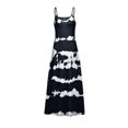 thumbnail image 5 of Henpk Summer Dresses for Women Striped T Shirt Dress Casual Midi Dress Short Sleeve Sundress with Pockets Fashion Holiday Summer Sleevess Stripe Printed V Neck Sexy Casual Long Maxi Dress Blue XXXXXL, 5 of 5