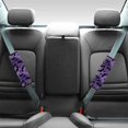 thumbnail image 2 of Renewold Bat Print Car Seat Belt Pads for Women Men, Spider Web Print Purple Seat Belt Shoulder Strap Covers Harness Pad Halloween Car Accessories Fit Most Vehicles, 2 Pack, 2 of 6