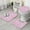 Pink Unicorns Flamingos, variant on Pink Unicorn Flamingo Pattern Bathroom Rugs Sets 3 Piece,Toilet Cover Set,Absorbent Non Slip Bathroom Mats Sets with U-Shaped Contour Rug Toilet Rug Set