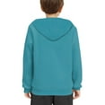 thumbnail image 4 of Xoenoiee Girls Sweatshirt Pullover Hoodies Long Sleeve Hooded Sweater for Kids Fall Winter Clothing with Kangaroo Pocket, Splatter Retro Floral Hummingbird Butterfly Print, S, 4 of 7