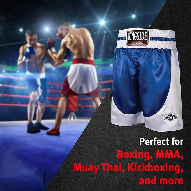 Ringside Pro-Style Boxing Trunks, Satin Shorts for Men and Women