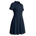thumbnail image 4 of SUYIDA Girls Flutter Sleeve Solid Color Dress, Lace with Side Pockets, Lightweight Everyday Casual Swing Dress for Girls, 4 of 6