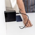 thumbnail image 3 of Mophie powerstation hub - Portable battery hub with foldable AC power prongs - Compatible with Qi-enabled devices smartphones tablets and other USB devices - Black (401102474), 3 of 7