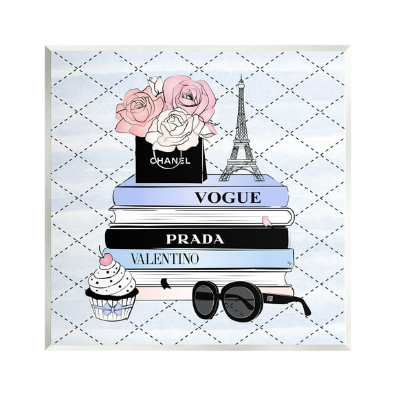 Stupell Industries Glam Parisian Patterned Beauty & Fashion Painting Unframed Art Print Wall Art, 12 x 12