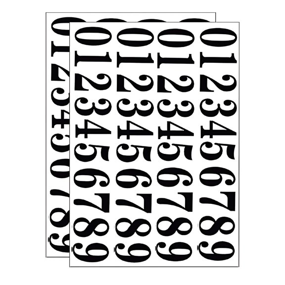 CCOCC 2026 New Reflective Black Mailbox Numbers Sticker Decal Die Cut Rustic Style 2" Self Adhesive Vinyl Numbers for Mailbox,Signs,Window,Door,Cars,Trucks,Home,Business,Address Number