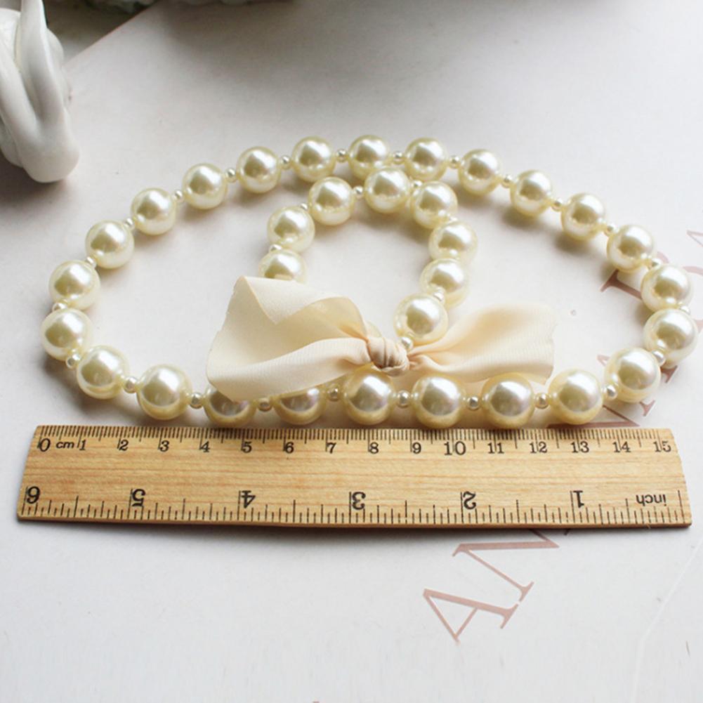 Children's Girls Faux Pearl Necklace Bracelet Earrings Set Gift NEW Jewelry K3A5 - image 4 of 9