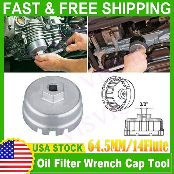 Fit Toyota Lexus Scion 4 Cylinder Oil Filter Aluminum Cup Wrench Housing Cap M01