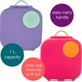 thumbnail image 4 of b.box Mini Lunch Box for Kids: Bento Box, Lunch Snack Container Ages 3+, BPA Free (Lilac Pop + Strawberry Shake, 4¼ cup capacity), 4 of 5