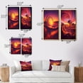 thumbnail image 4 of Designart "Spiral Land Art Vibrant Pink Sunset VI" Storms Framed Wall Art Set Of 2 - Traditional Yellow Gallery Wall Frame Set For Home Decor, 4 of 6