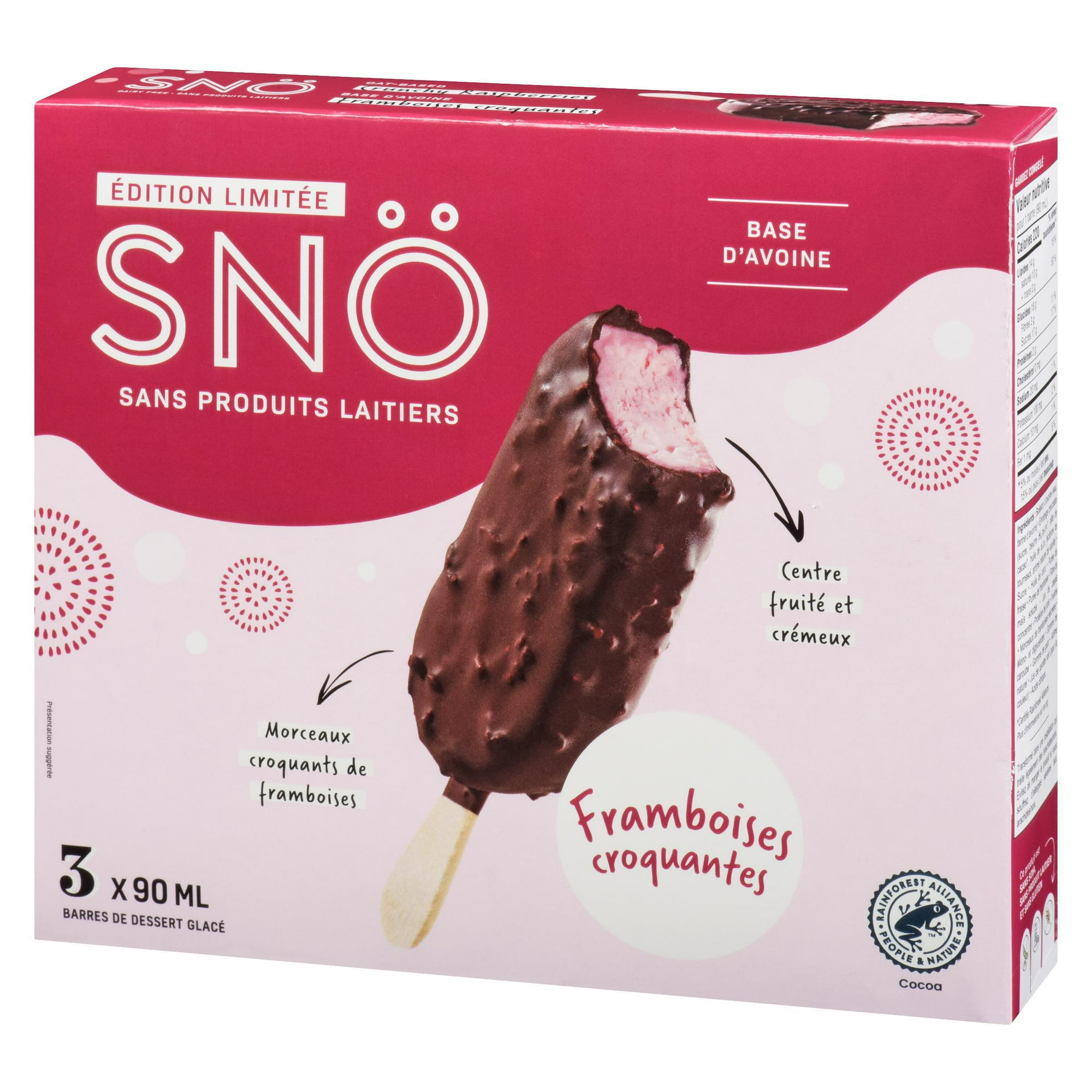 Snö Framboises croquantes barres à base de plantes