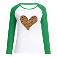 thumbnail image 4 of Día de San Valentín Moda Mujer Casual Manga larga O-cuello Patchwork Impreso Señoras Tops Pompotops  gfhjh15822, 4 of 4
