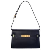 Saint Laurent Manhattan Small Leather Shoulder Bag, Black