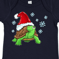 thumbnail image 4 of Inktastic Christmas Turtle in with Santa Hat and Snowflakes Boys or Girls Baby Bodysuit, 4 of 5