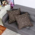 thumbnail image 6 of Piccocasa Modern Polyester 2 Piece Decorative Throw Pillow Cover(18" x 18",Dark Brown), 6 of 8