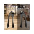 thumbnail image 3 of KITESSENSU Premium Garlic Press, Garlic Mincer Set of 3 with Silicone Roller Peeler & Cleaning Brush - Gloss Silver, 3 of 4