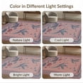 thumbnail image 7 of ODIKA 4'x6' Dusty Rose Lotus Botanical Washable Area Rug Flying Birds Water Lilies Floral Motifs Decorative Geometric Border Pet Friendly, Non-Shedding for Bedroom, Reading Nook, 7 of 7