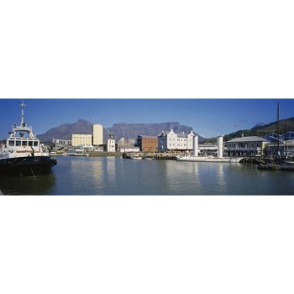Boats Docked At A Harbor, Cape Town, South Africa Poster Print (18 x 6)