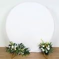thumbnail image 7 of BalsaCircle 7.5 feet White Fitted Spandex Round Wedding Backdrop Stand Cover Wedding Party Event, 7 of 7