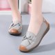 thumbnail image 4 of Zapatos Casuales de las Mujeres Suaves de Cuero Falso Deslizamiento Superior en Mochilas Cómodos Zapatos Planos de la Sola Plana de las Mujeres, 4 of 9