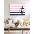 thumbnail image 4 of Anchor Pink Wall Art for Living Room,Canvas Picture Wall Decor for Bathroom Bedroom,Modern Navy Blue White Striped Nautical Painting Artwork for Office Kitchen Hallway Dining Room Home Decor 20"x24", 4 of 8