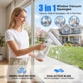thumbnail image 2 of Electric Window Squeegee Glass Cleaner Tool, 3 in 1 Mirror Window Cleaner Squeegee Kit with Spray Cordless Electric Window Vacuum for Windows, Tiles, Glass, Mirror, 2 of 9