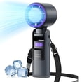 thumbnail image 2 of 2026 New High-Speed Handheld Ice Pack Fan with Digital Display, Turbo, Violent High Wind Power, Semiconductor Fan, 100-Speed Cooling Fan, with Lighting Function, Foldable Fan, Outdoor Travel Fan, 2 of 20