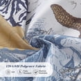 thumbnail image 5 of Coastal Seashell Fabric Shower Curtain, Under The Sea Beach Ocean Theme Shower Curtain with Starfish & Coral, Waterproof Blue Nautical Decorative Bathroom Curtains, 72" W x 72" H, 5 of 14