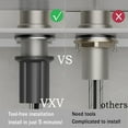 thumbnail image 3 of Kitchen Faucets, Brushed Nickel Kitchen Faucet with Pull-Down Sprayer, Stainless Steel Sink Faucet for Farmhouse, RV, and Bar, Pull Out Kitchen Faucet with Deck Plate and 1/2'' Adapters, 3 of 6