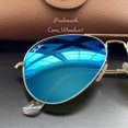 thumbnail image 3 of RB-Hip Hop-sunglasses Aviator Blue Flash Lenses RB3025 Gold Frame 58 / 62 Unisex New, 3 of 5