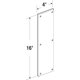 thumbnail image 2 of Prime-Line J 4581 Placa de empuje para puerta de 4 pulgadas. X 16 pulgadas. Aluminio satinado (paquete individual), 2 of 2