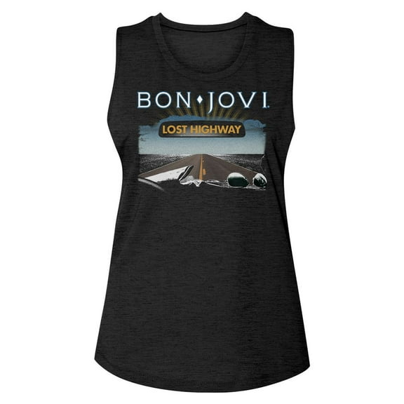Bon Jovi Lost Highway Black Women's Sleeveless T-Shirt