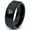 Black Bevel Polish Tungsten, variant on Tungsten Biohazard Toxic Poison Symbol Band Ring 8mm Men Women Comfort Fit Black Dome Polished