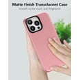 thumbnail image 4 of Case Compatible with iPhone 15 Pro (6.1-inch) Matte Translucent Phone Case for Men, Women, Girls, Thin Back Cover, Pink Peach, 4 of 14