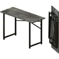 thumbnail image 4 of Folding Computer Desk inch Writing Gaming Computer Camping Desk  No Assembly Required Home Office Table  Mahogany, 4 of 6