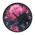 thumbnail image 2 of Voice Activated Clock with Glow Light 12 Inch Large Silent Wall Clock Battery Operated for Home Decor Pink Moon and Cherry Blossoms, 2 of 8